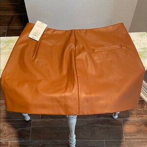 a new day Faux Leather Mini Skirt - tan
